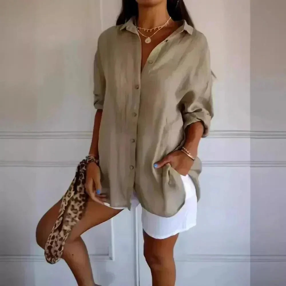 Kit 3 Camisas Ibiza em Linho de Algodão – Design Semi Plissado