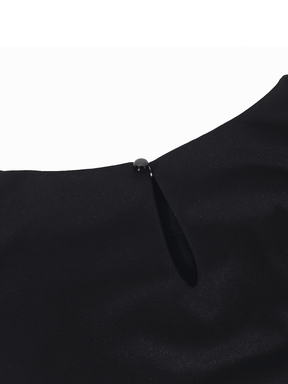 Vestido Longo Sem Mangas com Design Bicolor Diagonal Elegante - Alane